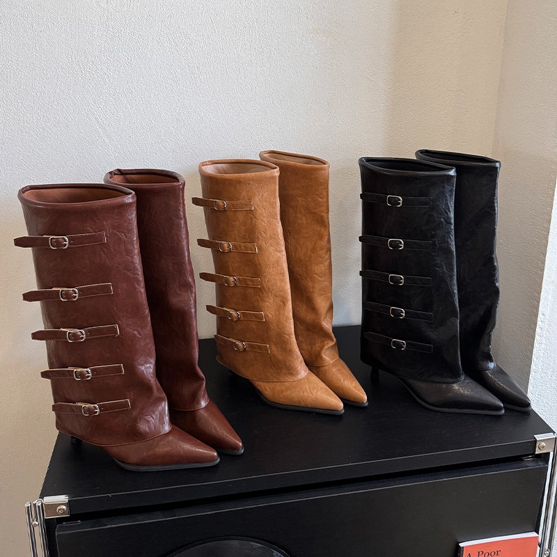 Leather Classic Strap - Nuovi Stivali Autunno Inverno con Punta