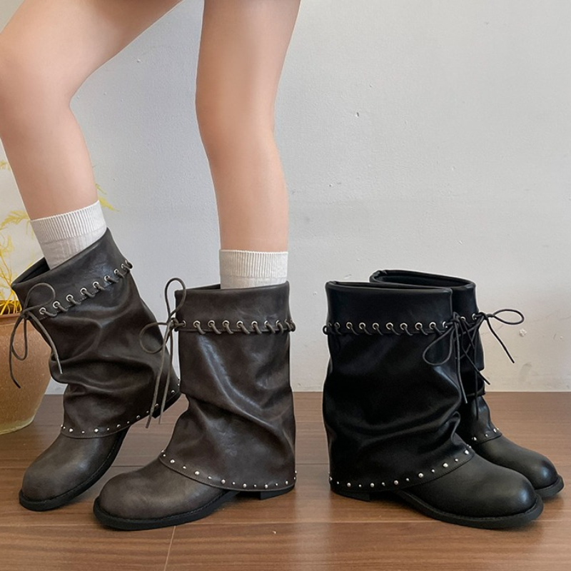 Stivali da donna a mezza gamba - Leather Classic Strap recensione e prezzo